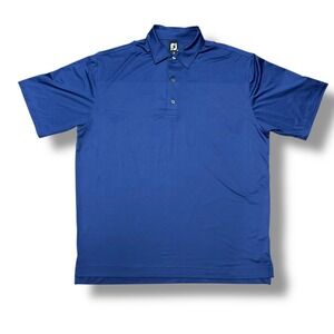 FootJoy FJ Golf Polo 2XL Blue Performance Shirt Poppy Hills‎ Pebble Beach CA